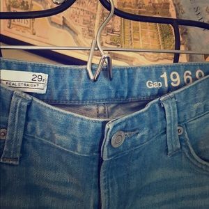 Gap1969 light wash “real straight” jeans size 29r